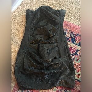 DoBe Black Snake Skin Mini Strapless Dress, from Julies Size Small